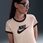 売れ筋商品|||ナイキ Tシャツ レディース トップス RINGER TEE RUN - Print T-shirt - sanddrift/black Nike Sportswear Women's Graphic Ringer T-Shirt. Nike.com